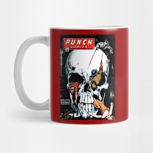 Vintage Adventure Skull Comic Book Cover Artwork Mug